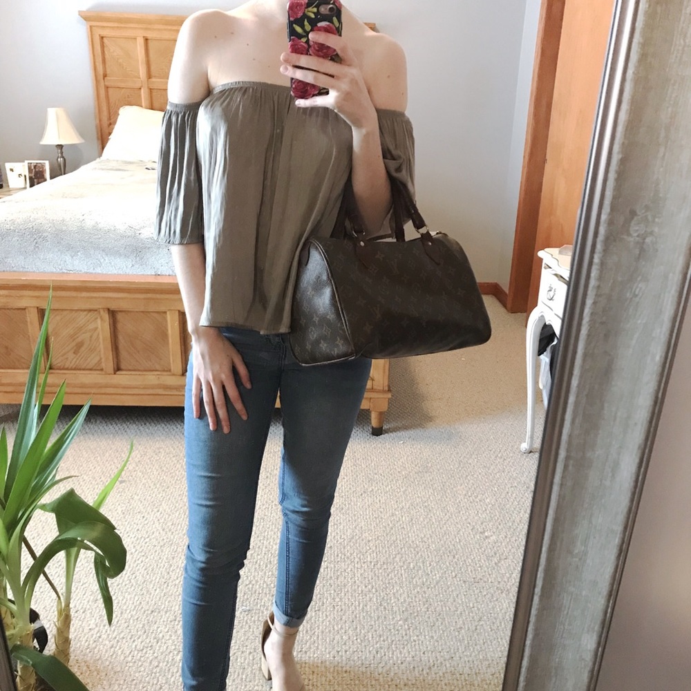 Silky off the shoulder top